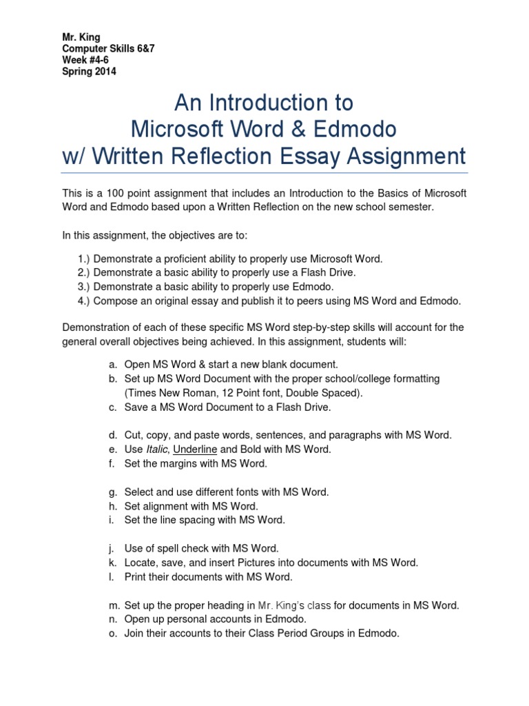 4 6introtomswordedmodoessayassignmentrubric Pdf Microsoft Word Password