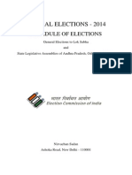 SCHEDULE OF GENERAL ELECTIONS - 2014 