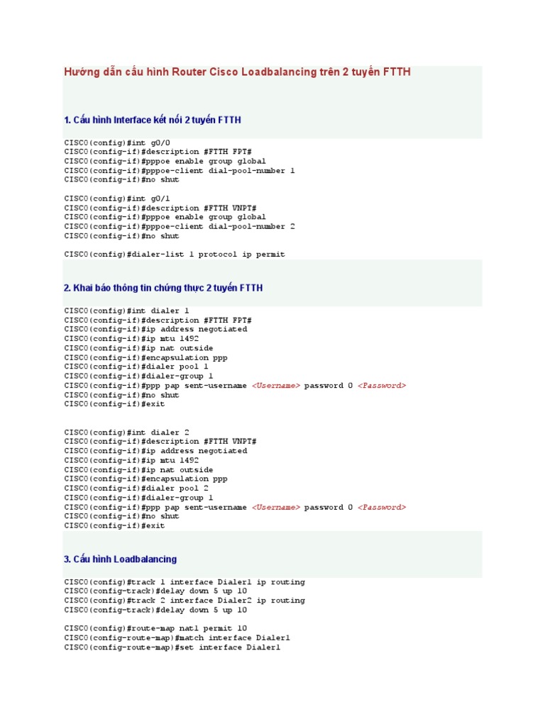 Cisco Load Balancing for FTTH Setup | PDF | Business