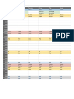 Weekday Schedule Template