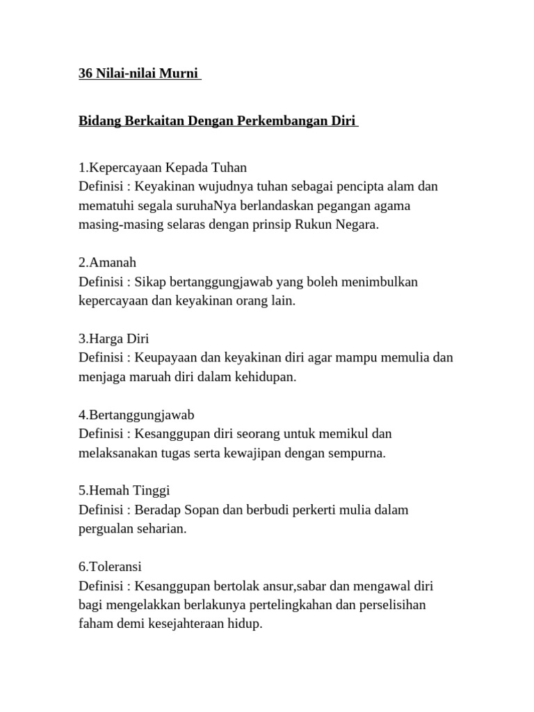 36 Nilai Murni  PDF