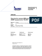 IDE-0088 Descripcion Campos MIB Gestion SNMP Equipamiento TELNET Rev2