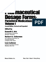 Pharmaceutical Dosage Forms: Parenteral Medications Volume 1