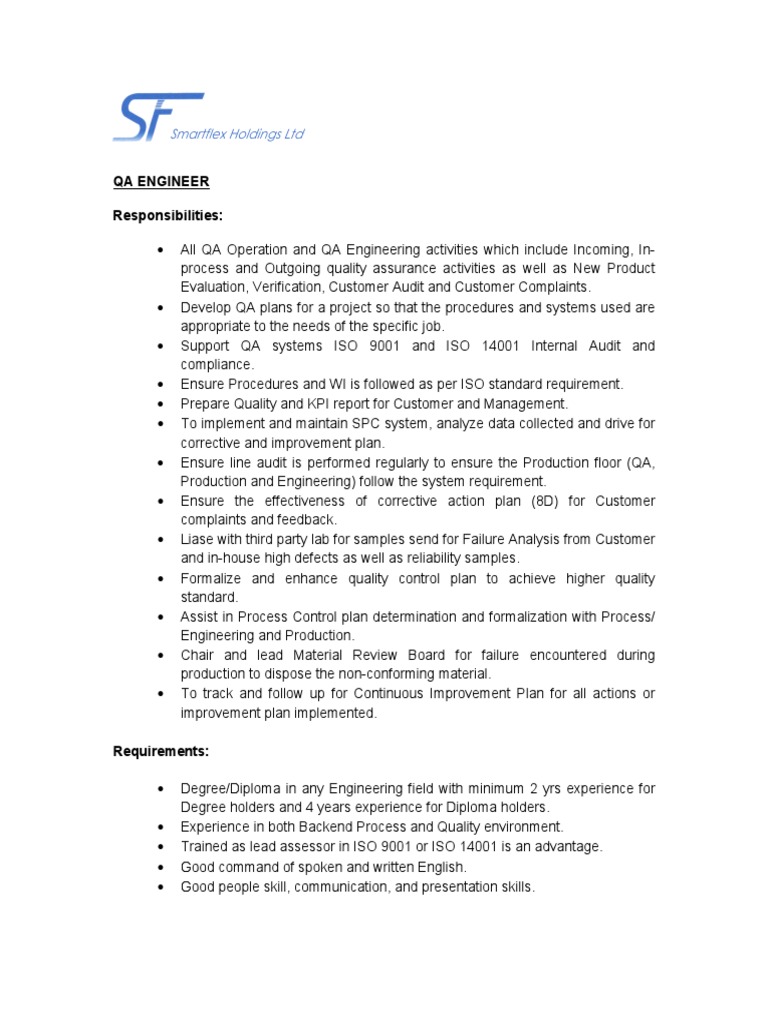 Qa Engineer | PDF