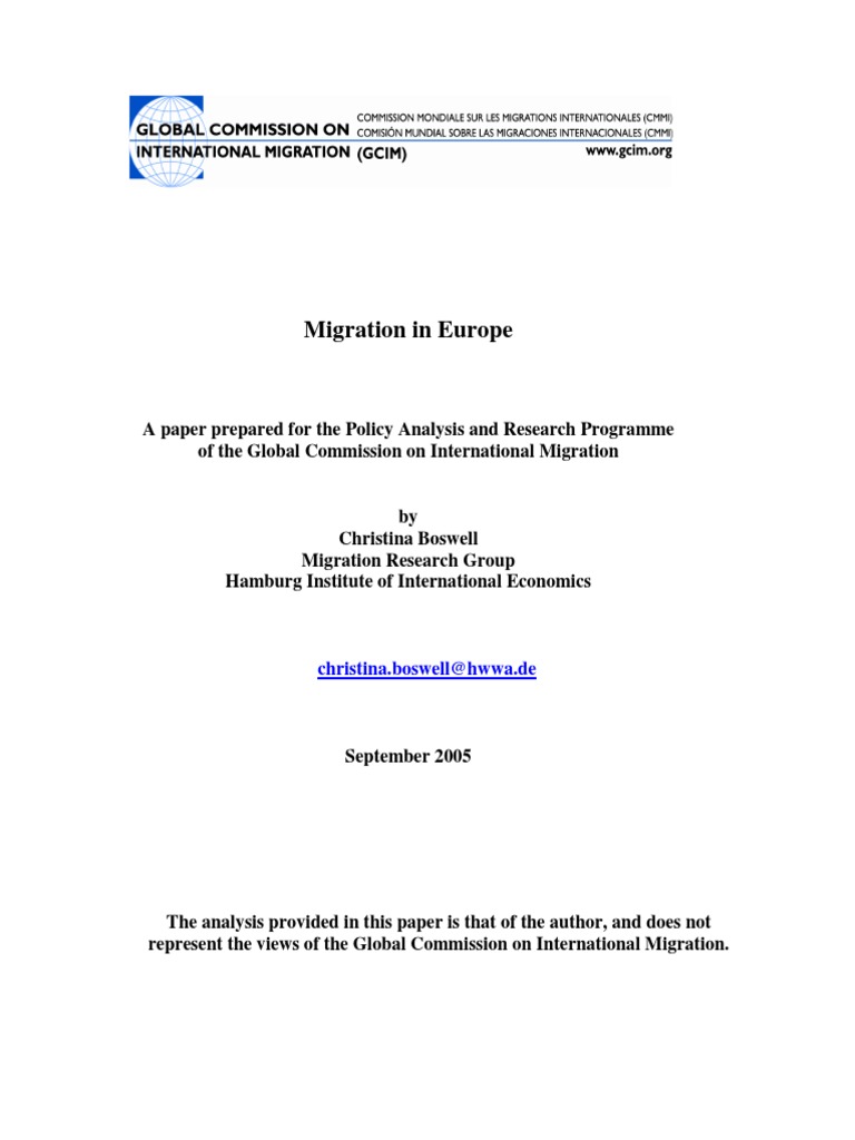 Migration in Europe | PDF