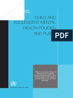 Child and Adolescent Mental Health Policies - WHO - 2005child and Adolescent Mental Health Policies