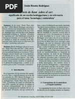La tesis de kant sobre el ser. significado de un escrito heideggeriano y su relevancia para el tema tecnología y naturaleza