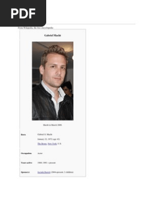 About Gabriel Macht Pdf Leisure Entertainment General