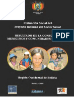 Resultados de La Consulta A Municipios y Comunidades Indígenas Región Occidental de Bolivia