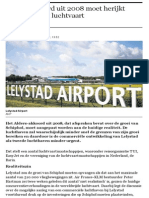 "Uitbreiding vliegveld Lelystad minder nodig"