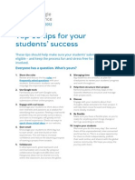 Top 10 Tips For Your Students' Success