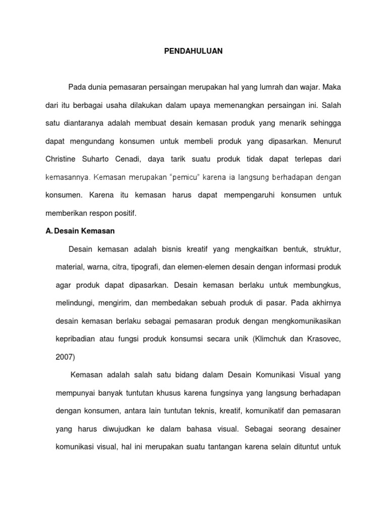 MAKALAH DESAIN KEMASAN