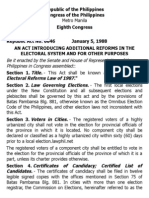 H. Ra 6646 The Electoral Reforms Law