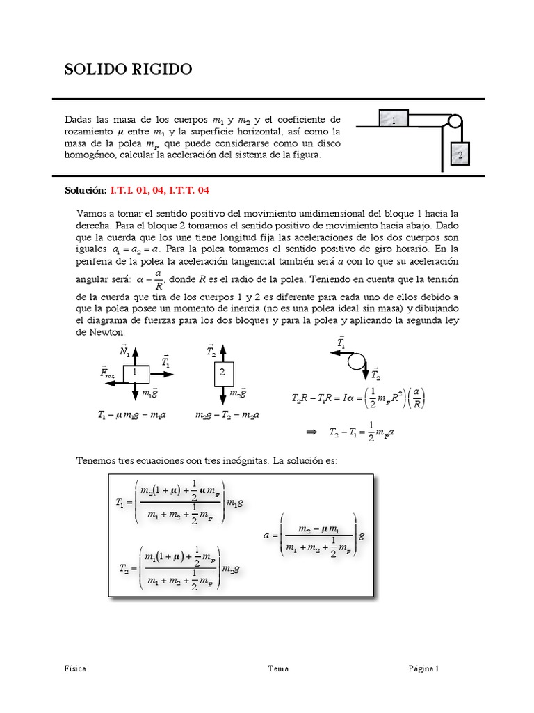 Solido Rigido | PDF | Péndulo | Movimiento (física)