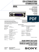 Sony Cdx-gt50w, Gt500, Gt500ee, Gt550 Service Manual