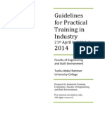 Guidelines For Practical Training in Industry 2014 (BD, PM & QS)