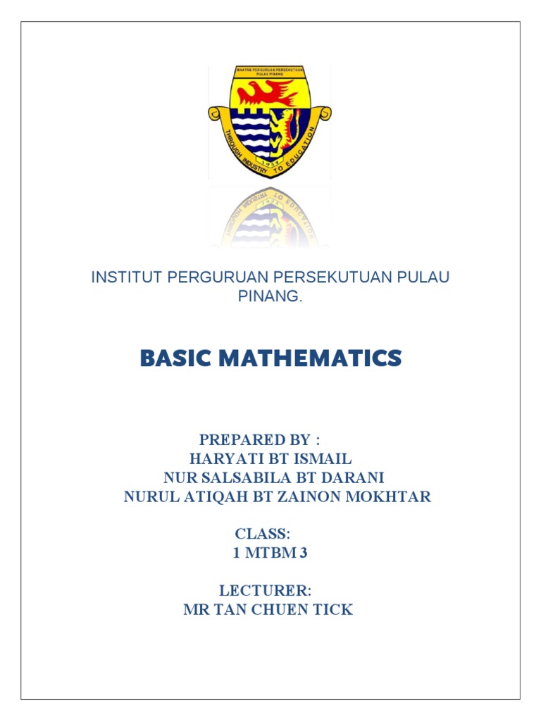 Basic Math for 1 MTBM 3 Students | PDF
