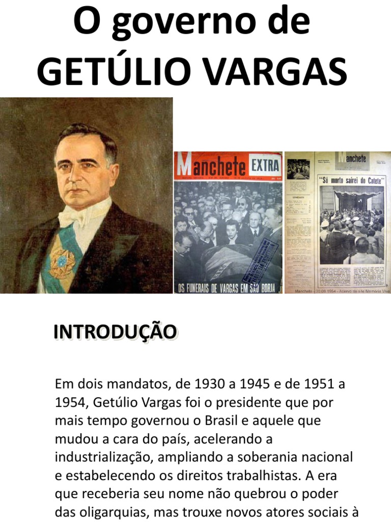 O governo de GETÚLIO VARGAS | Brasil | Sindicato