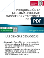 Introducción La Geología-Procesos Endógenos y Tectónica de Placas.