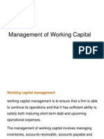 Management of Working Capital