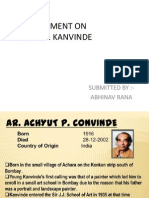 Assignment On Achut P. Kanvinde: Submitted By:-Abhinav Rana