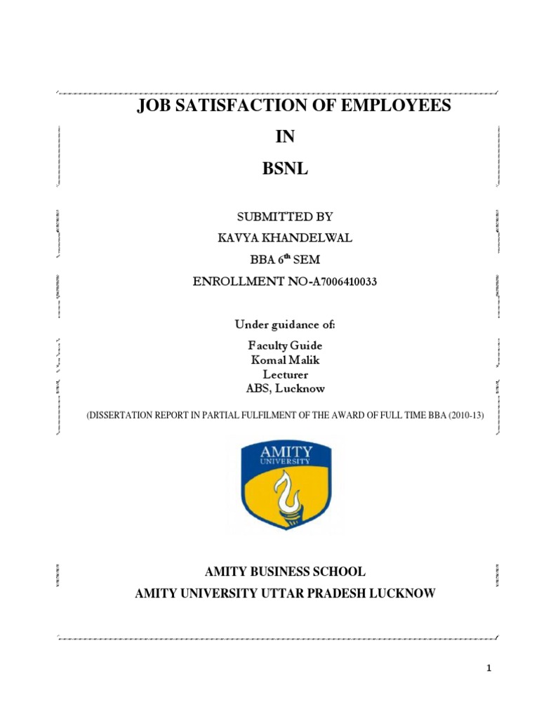 Phd thesis on employee satisfaction