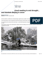 #AlGoreScam | China Overdoes Cloud Seeding to End Drought... and Blankets Beijing in Snow | Mail Online