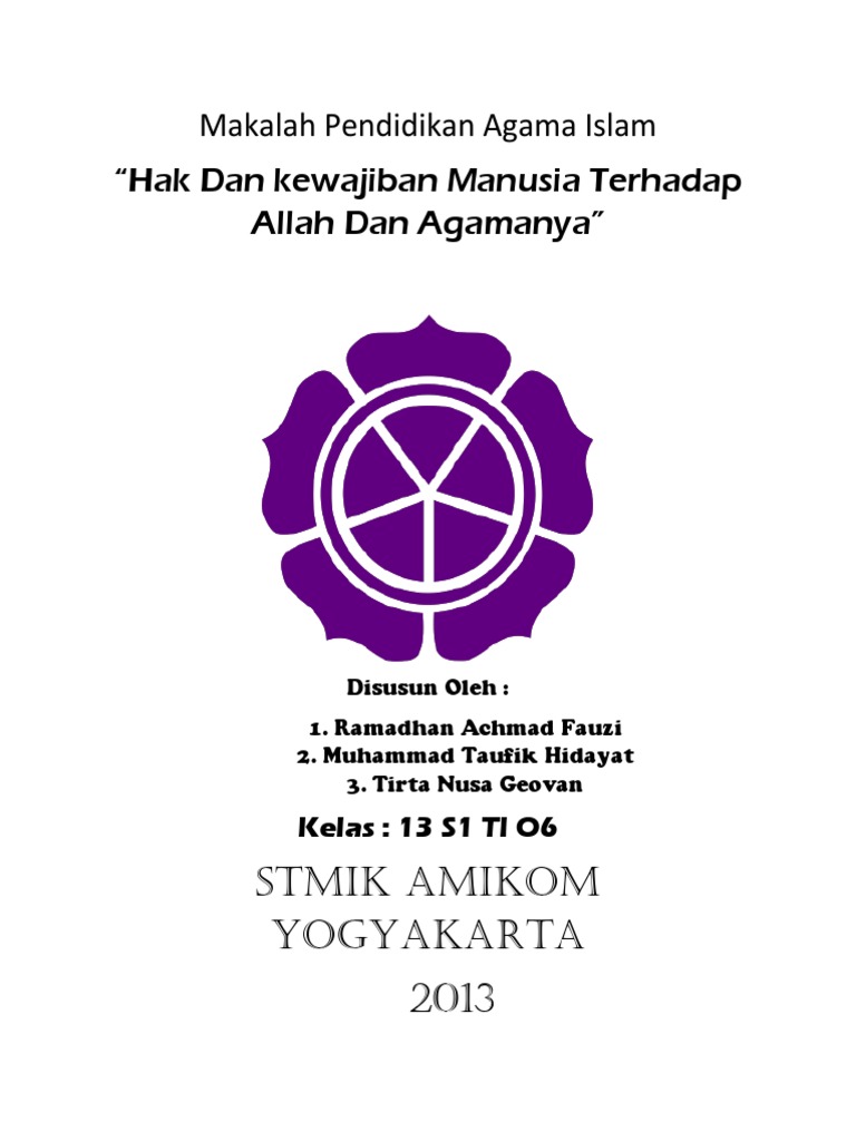 Contoh Makalah Hak Dan Kewajiban