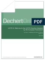 UCITS IV: Reforms To The UCITS Directive Adopted by The European Parliament
