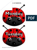 Monday: Days and Months On Ladybirds