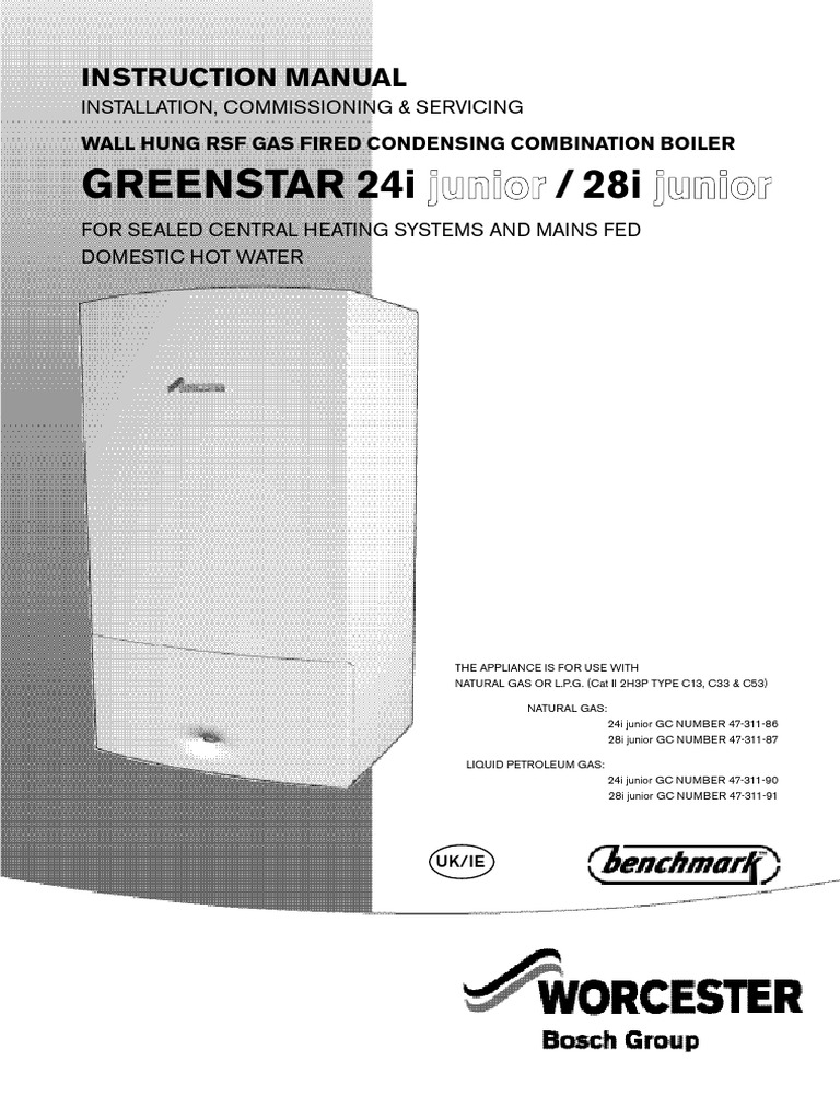 Worcester Greenstar Junior Instruction Guide PDF Water Heating Valve