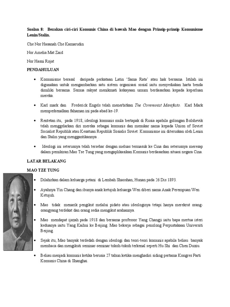 Perbezaan Mao Dan Stalin Pdf