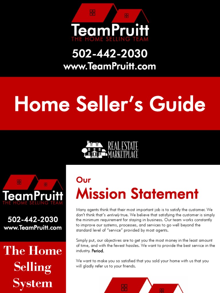 Team Pruitt Seller Presentation PDF Real Estate Broker Sales