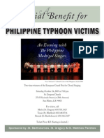 Madrigal Singers Concert On Oct. 24, 2009, A Special Benefit For Philippine Typhoon Victims