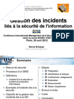 HSC Gestion Incidents Informatiques