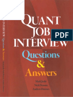 Quant Questions and Answers