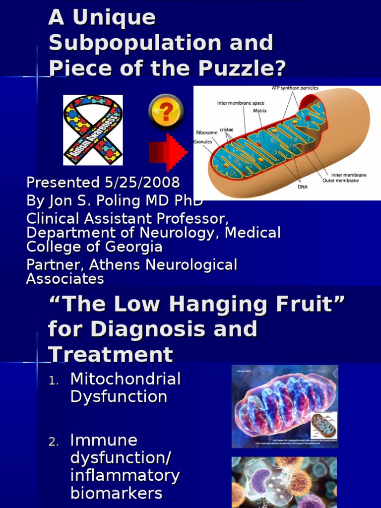 Mitochondrial Dysfunction in Autism | PDF | Autism | Mitochondrion
