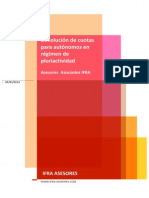 La Devolución de Cuotas para Autónomos Pluriactivos - 2014 - IFRA ASESORES