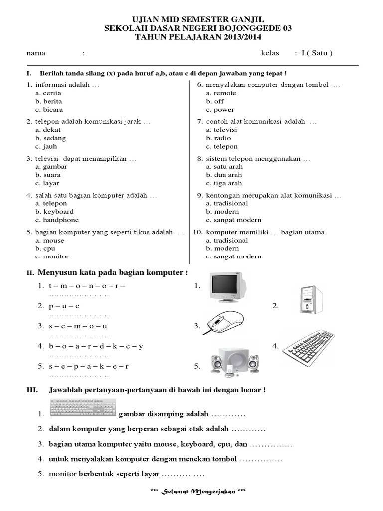 Materi tik kelas 2