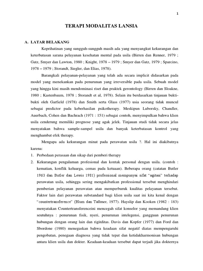 TERAPI MODALITAS LANSIA 1