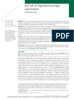 Increased Risk of Trigeminal Neuralgia After Hypertension