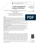 Corporate Risk Management and Investment Decisions - Li, Wu