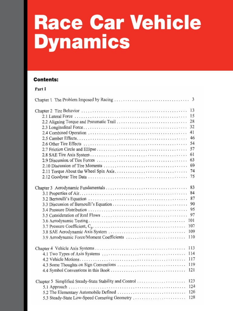 Race Car Vehicle Dynamics Overview | PDF | Computers