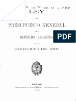 Ley del Presupuesto General de la República Argentina para el ejercicio de 1890