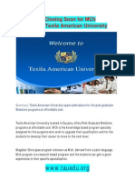 Admissions Closing Soon For MCH Programs in Texila American University