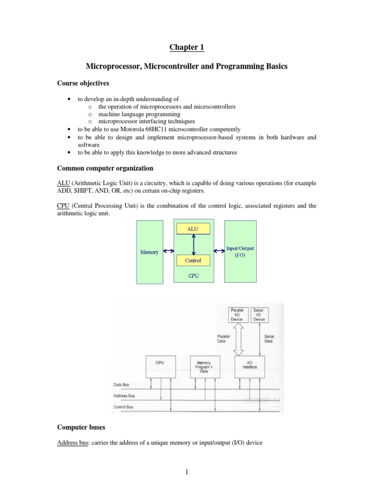 Microprocessor and Microcontroller Basics | PDF | Microcontroller ...