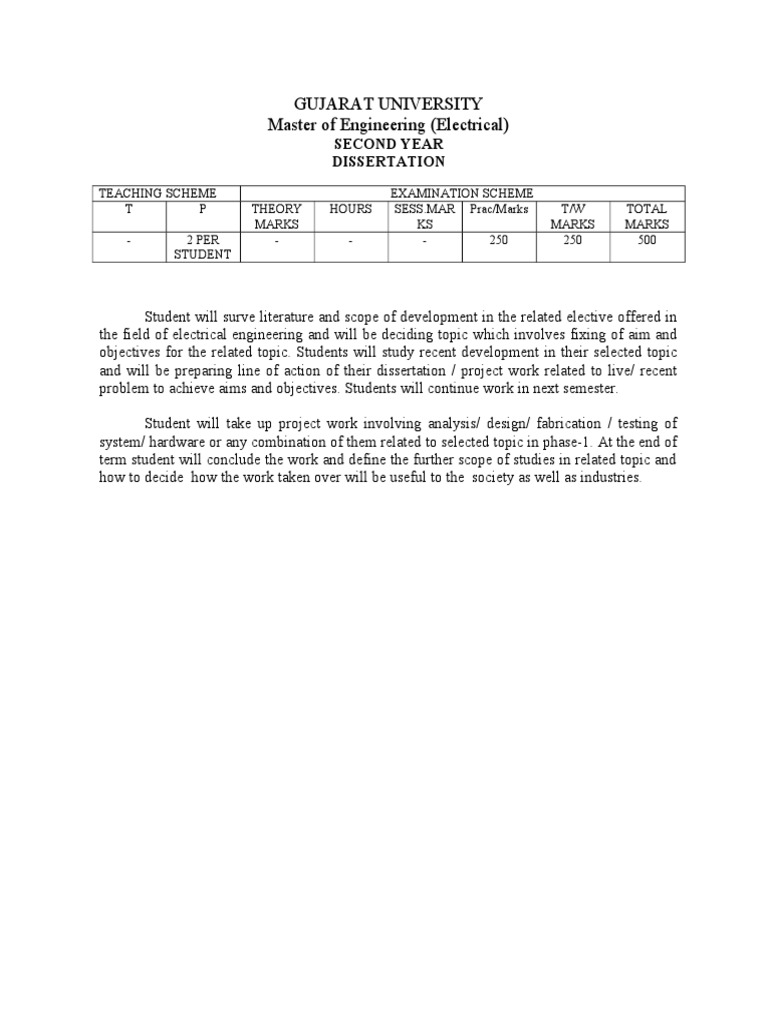 Gujarat University Engineering Thesis Guide | PDF