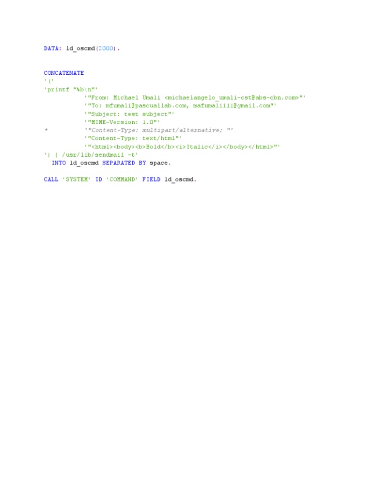 Multipart Email Formatting Example | PDF | Computers