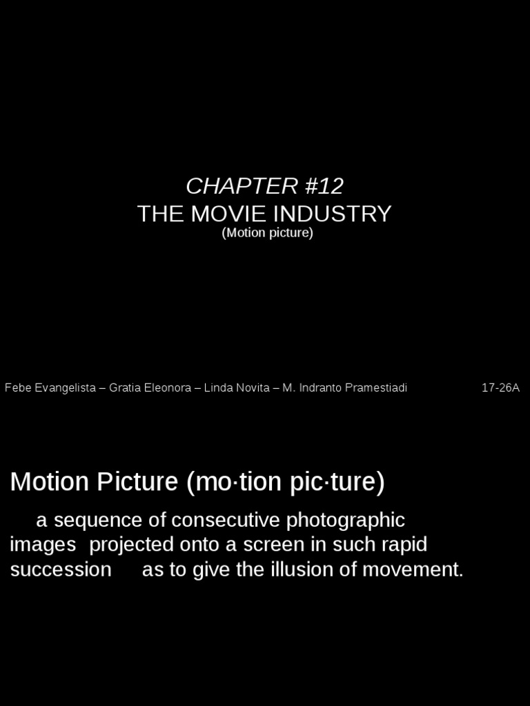 Overview of the Motion Picture Industry | PDF | Intellectual Works ...