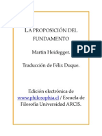 Heidegger Martin - La Proposicion Del Fundamento
